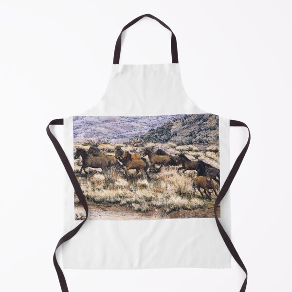 Item preview, Spooked Wild Mustangs designed and sold by Randy Sprout Fine Art.
