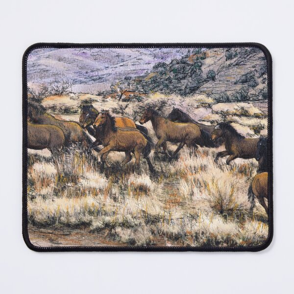 Item preview, Spooked Wild Mustangs designed and sold by Randy Sprout Fine Art.