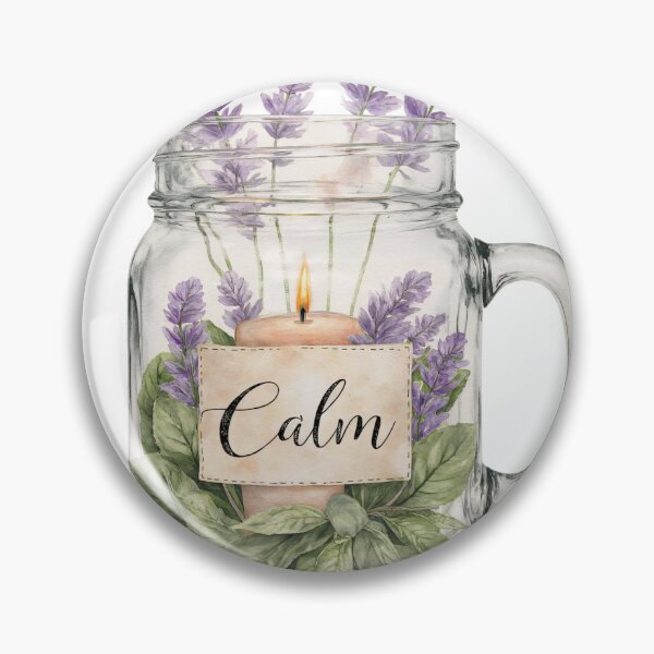 Item preview, Lavender candle in a glass jar with herbs creates a peaceful atmosphere for relaxation and mindfulness designed and sold by SpaceartLilu.