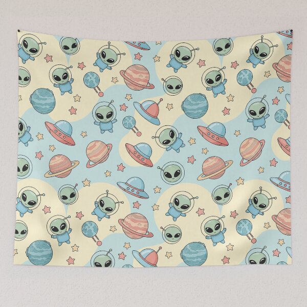 Item preview, Cute Alien and Outer Space Adventure Pattern designed and sold by MySignatureItems.