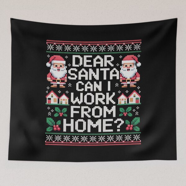 Item preview, Ugly dear santa can i work from home Funny christmas designed and sold by DOPANDA ..