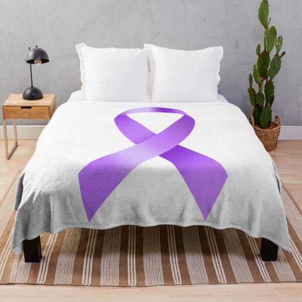 Aperçu de l'œuvre Ruban violet pour la Journée mondiale contre le cancer. Modèle pour les articles et les publications. créée et vendue par Natalia4321.