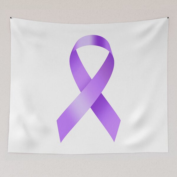 Aperçu de l'œuvre Ruban violet pour la Journée mondiale contre le cancer. Modèle pour les articles et les publications. créée et vendue par Natalia4321.