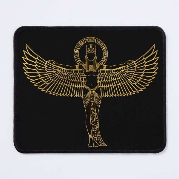 Item preview, Golden Isis Goddess – Egyptian Mythology Sacred Gold Line Art designed and sold by Ahmed-G-Designs.