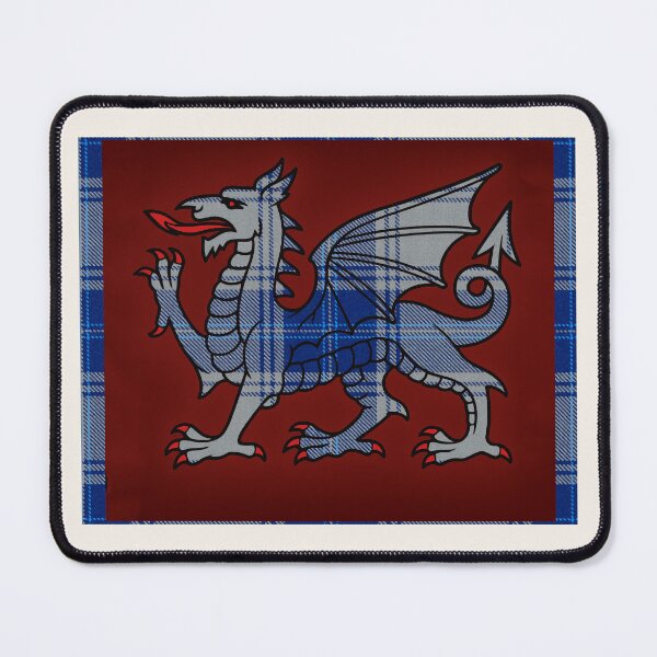Item preview, Edwards Welsh Tartan – Legacy of Denbighshire Lords & y Ddraig Goch - the red dragon  designed and sold by WheelieGdArt.