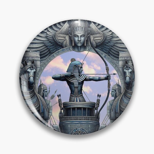 Item preview, « Le triomphe des chars du pharaon : une conception circulaire du roi archer et de la puissance militaire de l'Égypte antique » designed and sold by thechoice1.