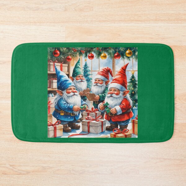 Item preview, Christmas Gnomes Organizing Gifts in Holiday Workshop designed and sold by PAPIRO SIGLO XXI.