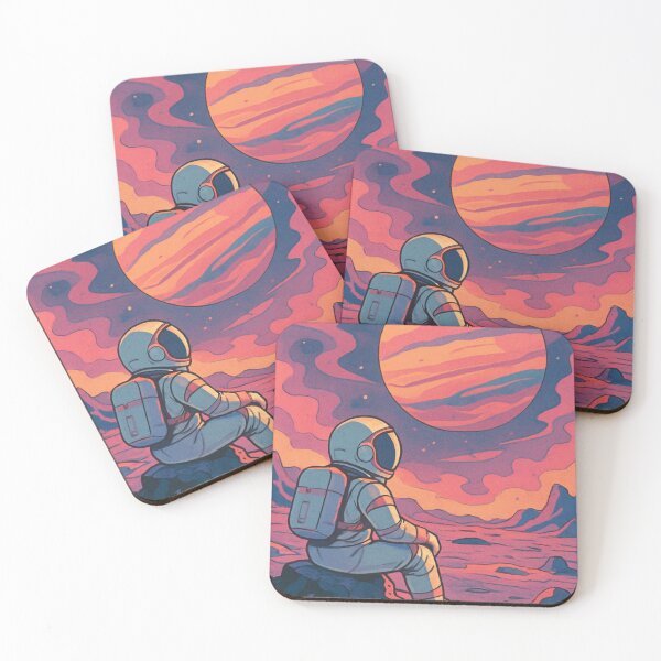 Item preview, Lone Astronaut - Cosmic Sunset on a Distant Planet designed and sold by JonelleTshirts.