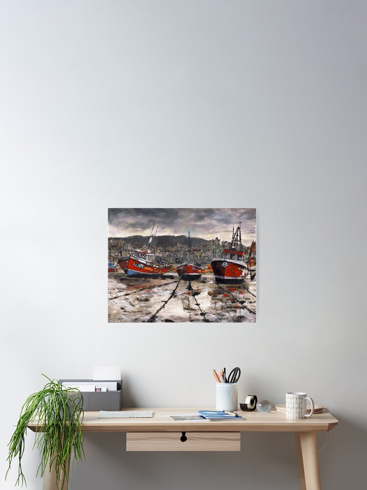Thumbnail 2 of 3, Poster, Staithes Low Tide designed and sold by RandySprout.