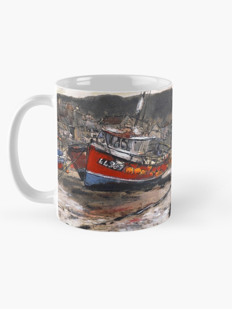 Thumbnail 5 of 6, Coffee Mug, Staithes Low Tide designed and sold by RandySprout.