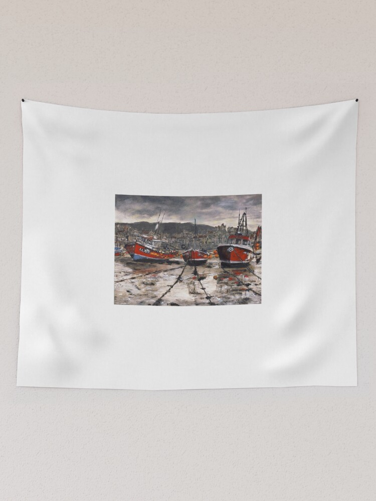 Thumbnail 2 of 3, Tapestry, Staithes Low Tide designed and sold by RandySprout.