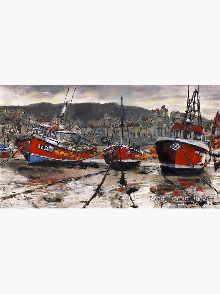 Thumbnail 3 of 3, Cap, Staithes Low Tide designed and sold by Randy Sprout Fine Art.