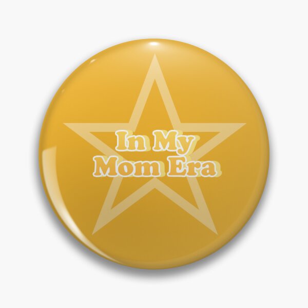 Item preview,  In my mom era sticker/ pin | yellow designed and sold by KellieSpace.