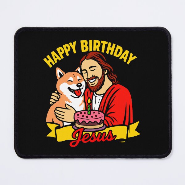 Item preview, Happy Birthday Jesus Shiba Inu Birthday Cake designed and sold by plushism.