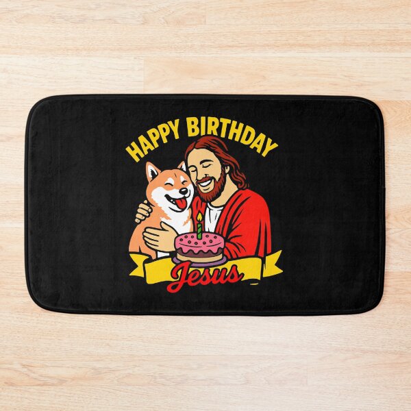 Item preview, Happy Birthday Jesus Shiba Inu Birthday Cake designed and sold by plushism.