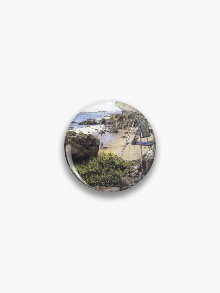 Thumbnail 1 von 3, Button, Overlooking El Matador Beach designt und verkauft von Randy Sprout Fine Art.