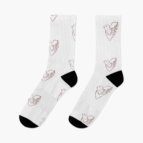 Item preview, Minimalist Bird in Heart Line Art – Elegant Love & Peace Symbol Design. designed and sold by printeGear.