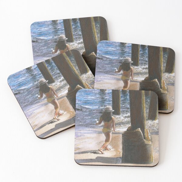 Item preview, Little Jessica and Her Hat Malibu Pier designed and sold by Randy Sprout Fine Art.
