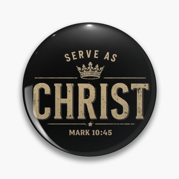 Item preview, Serves as Christ – Mark 10:45 Vintage Christian Design designed and sold by Illustrated Faith.