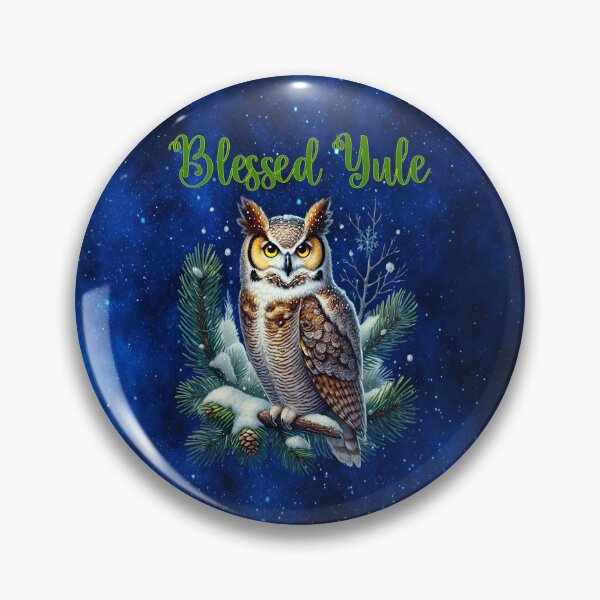 Item preview,  Title: Blessed Yule Winter Owl designed and sold by MysticOzzy.
