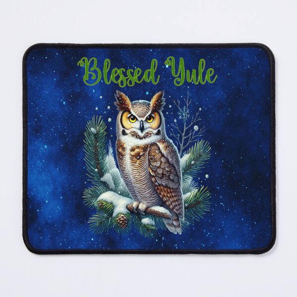 Item preview, Title: Blessed Yule Winter Owl designed and sold by MysticOzzy.