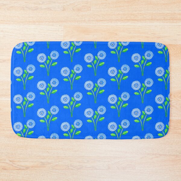 Item preview, Unique dahlia design cobalt blue background original colourful flowers gift present designed and sold by Arniesart85.