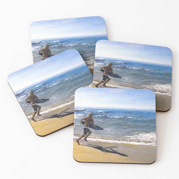 Item preview, Skim Boarding at Pearl Beach designed and sold by Randy Sprout Fine Art.