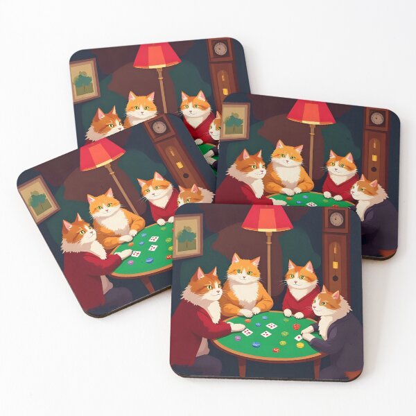 Item preview, Cats Playing Card Poker Cute Cat Gambling Cat Winning At Cards Poker Game designed and sold by bestggraphico.