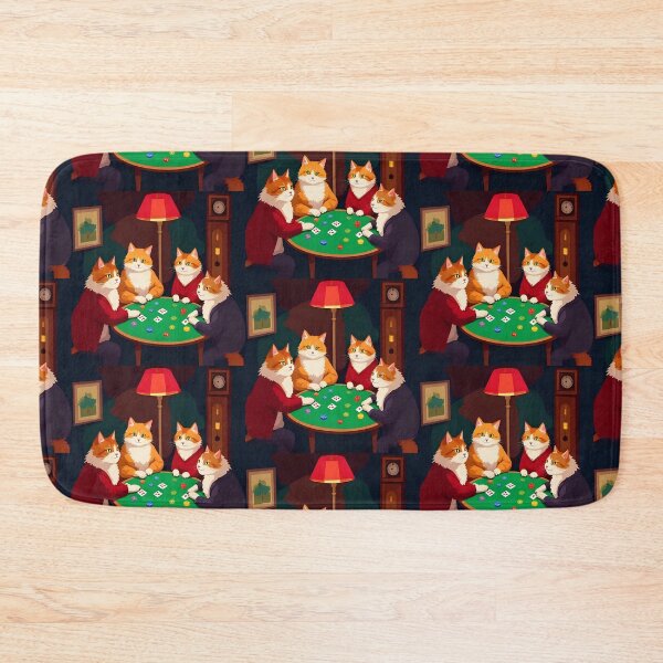 Item preview, Cats Playing Card Poker Cute Cat Gambling Cat Winning At Cards Poker Game designed and sold by bestggraphico.