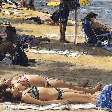 Vorschaubild zum Design Avalon Beach 4th of July von Randy Sprout Fine Art