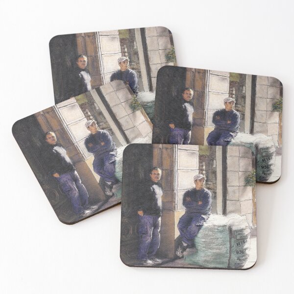 Item preview, Workers on La Rambla designed and sold by Randy Sprout Fine Art.