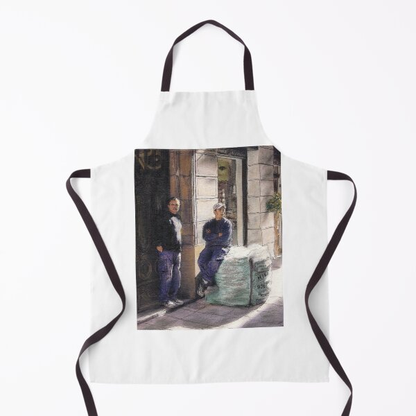 Item preview, Workers on La Rambla designed and sold by Randy Sprout Fine Art.