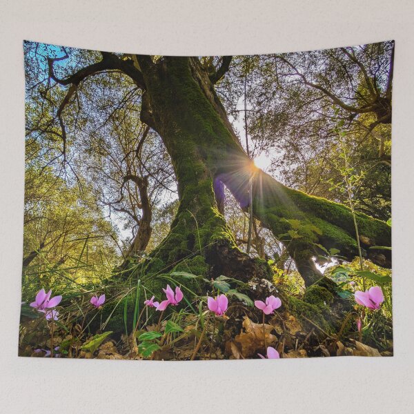 Item preview, Mystic Tree Glow in a Carpet of Pink Flowers designed and sold by Kizzydesign.