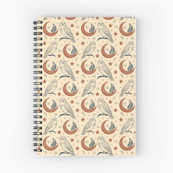 Item preview, Autumn Owl and Moon Pattern - Cozy Woodland Design designed and sold by TherezaDesign.