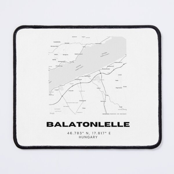 Item preview, Balatonlelle Hungary Minimal Map Design designed and sold by RM-Journey.