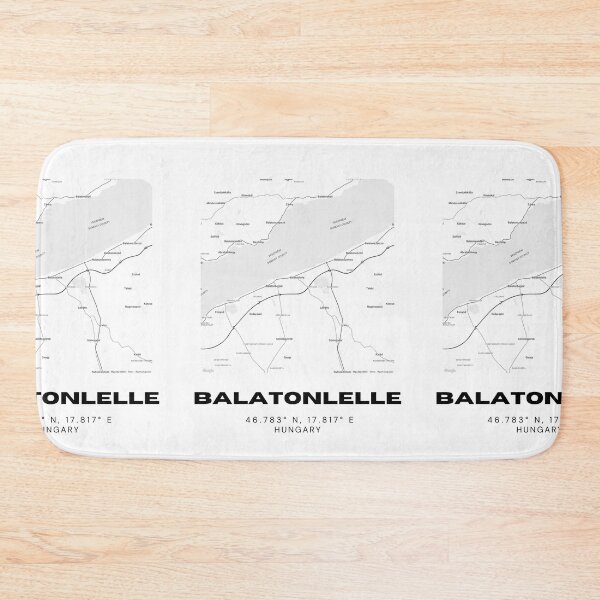 Item preview, Balatonlelle Hungary Minimal Map Design designed and sold by RM-Journey.