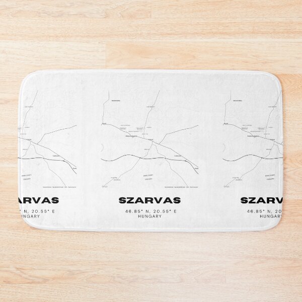 Item preview, Szarvas Hungary Minimalist Map Artwork designed and sold by RM-Journey.