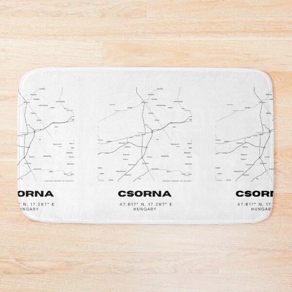 Item preview, Csorna Hungary Modern Minimal Map Art designed and sold by RM-Journey.