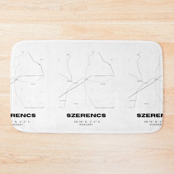 Item preview, Szerencs Hungary Minimal Map Illustration designed and sold by RM-Journey.