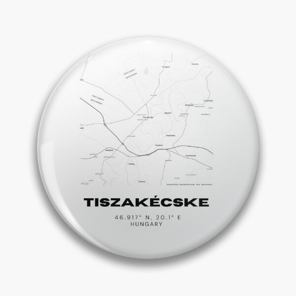 Item preview, Tiszakécske Hungary Minimalist Map Print designed and sold by RM-Journey.