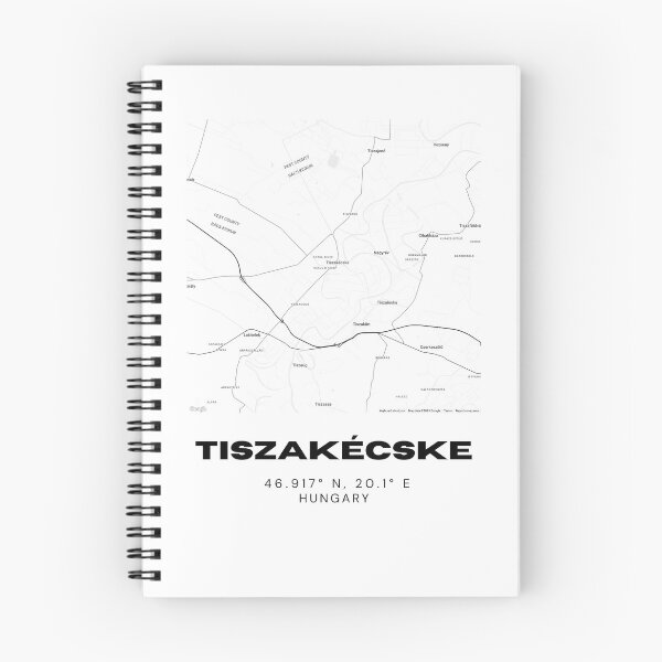 Item preview, Tiszakécske Hungary Minimalist Map Print designed and sold by RM-Journey.