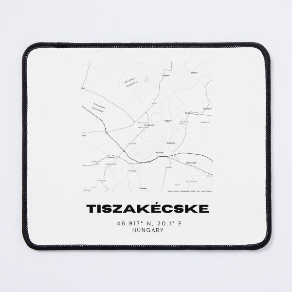 Item preview, Tiszakécske Hungary Minimalist Map Print designed and sold by RM-Journey.