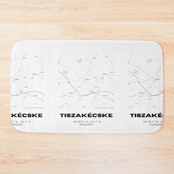 Item preview, Tiszakécske Hungary Minimalist Map Print designed and sold by RM-Journey.