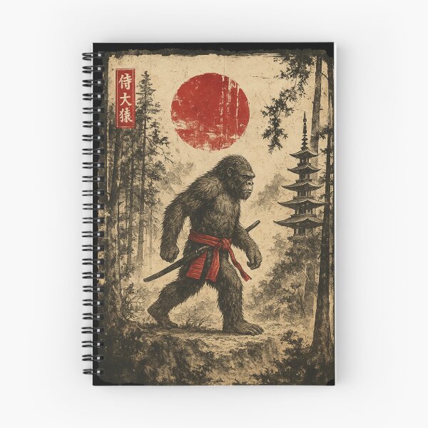 Item preview, Samurai Bigfoot Japanese Art Bigfoot Warrior Bushido Katana designed and sold by AdelinaPi.