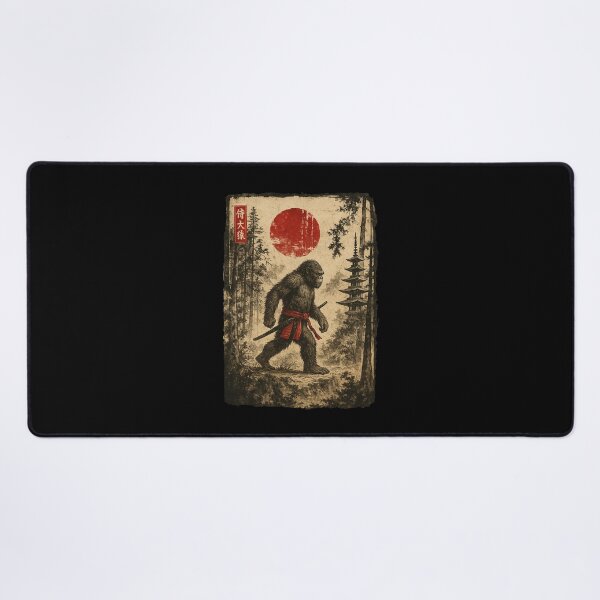 Item preview, Samurai Bigfoot Japanese Art Bigfoot Warrior Bushido Katana designed and sold by AdelinaPi.