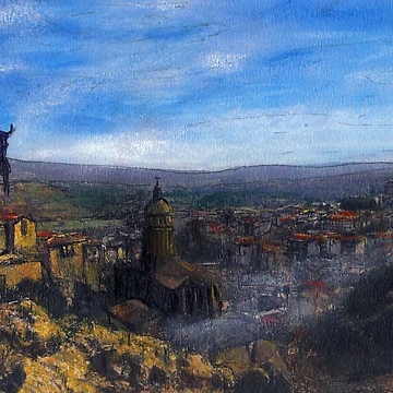 Vorschaubild zum Design Dusk Falls on The Road to Malaga von Randy Sprout Fine Art
