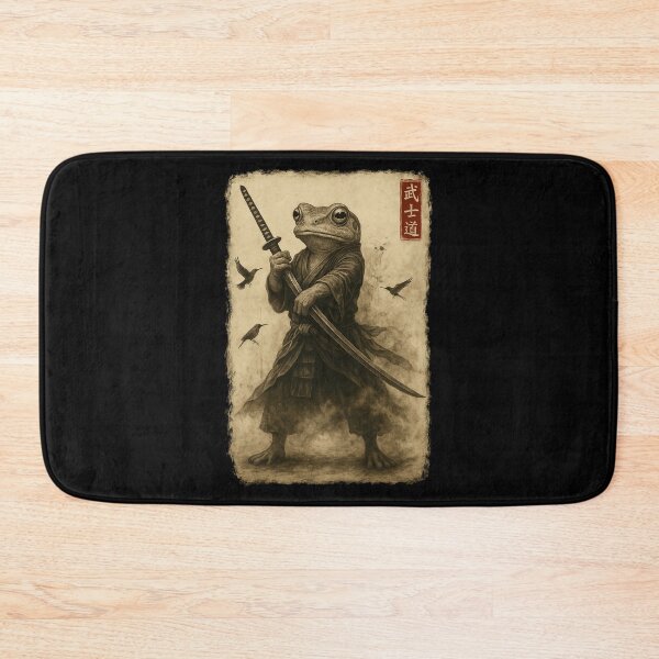 Item preview, Samurai Frog Japanese Art Warrior Frog Bushido Katana designed and sold by AdelinaPi.