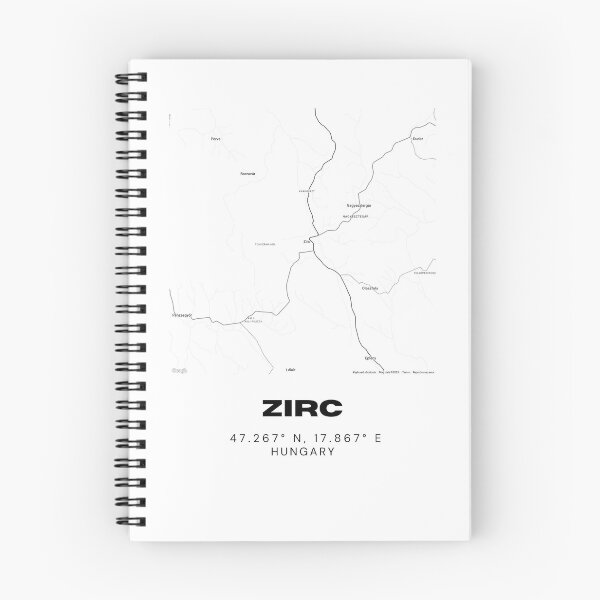 Item preview, Zirc Hungary Modern Map Artwork designed and sold by RM-Journey.