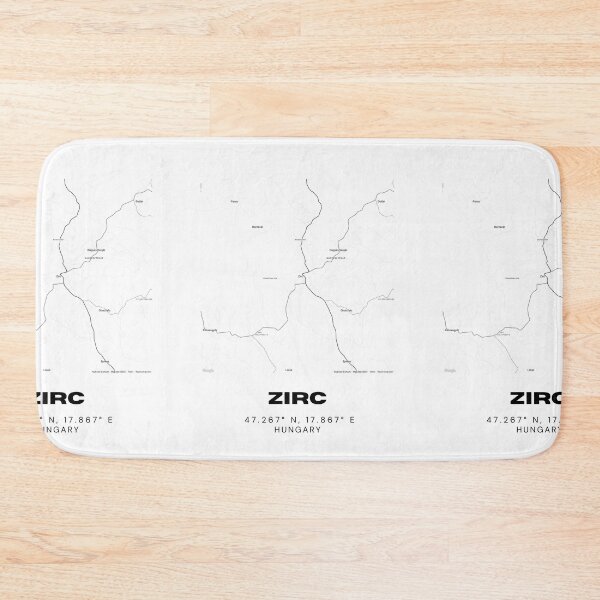 Item preview, Zirc Hungary Modern Map Artwork designed and sold by RM-Journey.