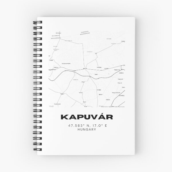 Item preview, Kapuvár Hungary Minimalist City Map Art designed and sold by RM-Journey.